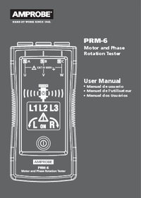 Thumbnail of document Manual - PRM-6 Phase Sequence and Motor Rotation Tester